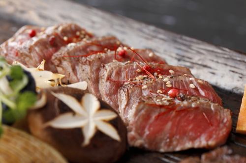 Charcoal grilled Okuizumo beef rump