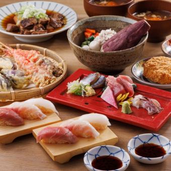 120分飲み放題 刺身天ぷら　八べゑの定番コース