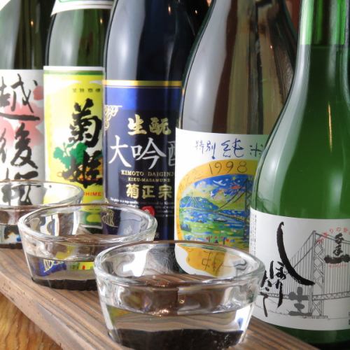 最喜歡的日本清酒適合鮭魚片···各種600日元