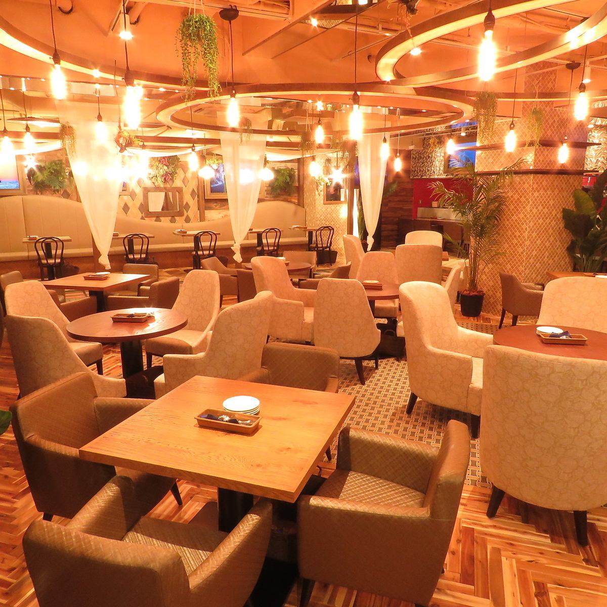 It's like a luxury hotel lounge.Have a great time at a new Mediterranean restaurant.