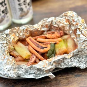 イカとネギの味噌焼