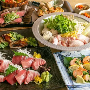 [Full Course] Chef's Selection: Fresh Fish Carpaccio, Salt Chanko Nabe, 2 Hours All-You-Can-Drink, 7 Dishes, ¥4,000