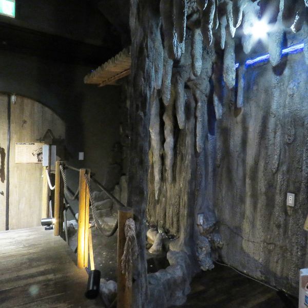  【遊園地のアトラクション級！】店内に足を踏み入れると、目の前に広がるのは壮大な滝！まるで遊園地のアトラクションに迷い込んだかのような、圧倒的な臨場感に包まれます。視覚から楽しませるこの仕掛けは、まさに冒険の始まりにふさわしい演出です。日常を忘れ、非日常の世界に没入できること間違いなし！