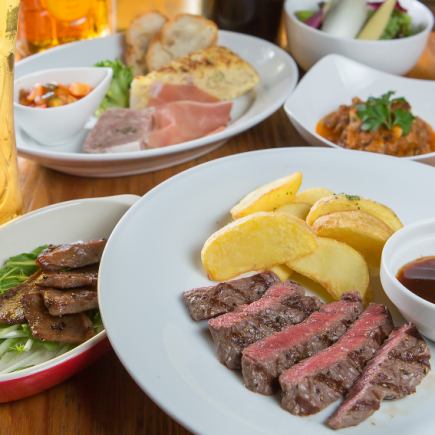 ≪月～木限定！≫季節の前菜5種・ロースステーキコースなど全6品☆お料理のみ2500円(税込)