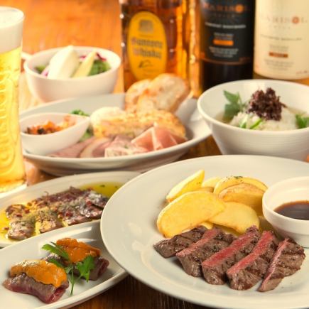 ≪2時間飲み放題付き♪≫三重県松阪肉専門店 朝日屋直送！松阪牛ステーキコース　6500円(税込)