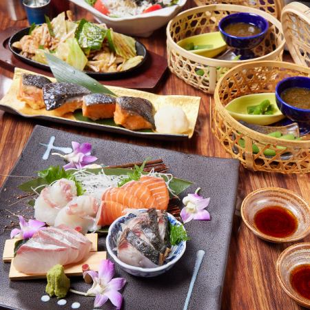 [6/1~] Luxury boat-shaped platter ★ No.1 in satisfaction [Kiraku Great Value Banquet Course] 9 dishes in total ★ 120 minutes ⇒ 150 minutes with all-you-can-drink♪ 6,600 yen