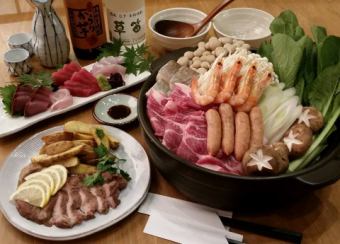 Recommended for parties ★ 2-hour all-you-can-drink course with "Sadogatake stable's direct-taught salt chanko nabe" for 6,500 yen (tax included)