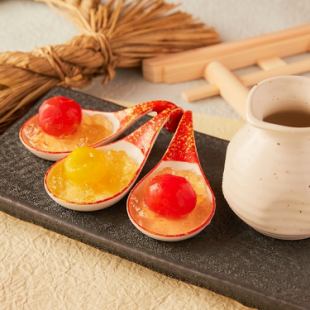 Chilled Tomatoes with Dashi Jelly