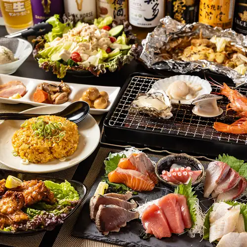 北海道産ホタテや広島産牡蠣を堪能！プレミアム海鮮コース全12品120分飲放付5500円（税込）