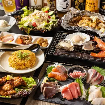 北海道産ホタテや広島産牡蠣を堪能！プレミアム海鮮コース全12品120分飲放付　5500円（税込）