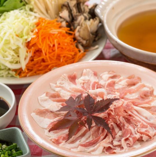 Great value for money! "All-you-can-eat pork shabu-shabu course" 6 dishes with 2 hours of all-you-can-drink 5,000 yen → 4,000 yen