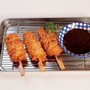 돼지꼬치 커틀릿 3개