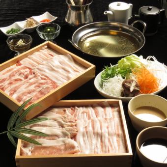 【2時間 飲み放題付き】沖縄県産アグー豚パイナップルポークのしゃぶしゃぶコース　7000 円