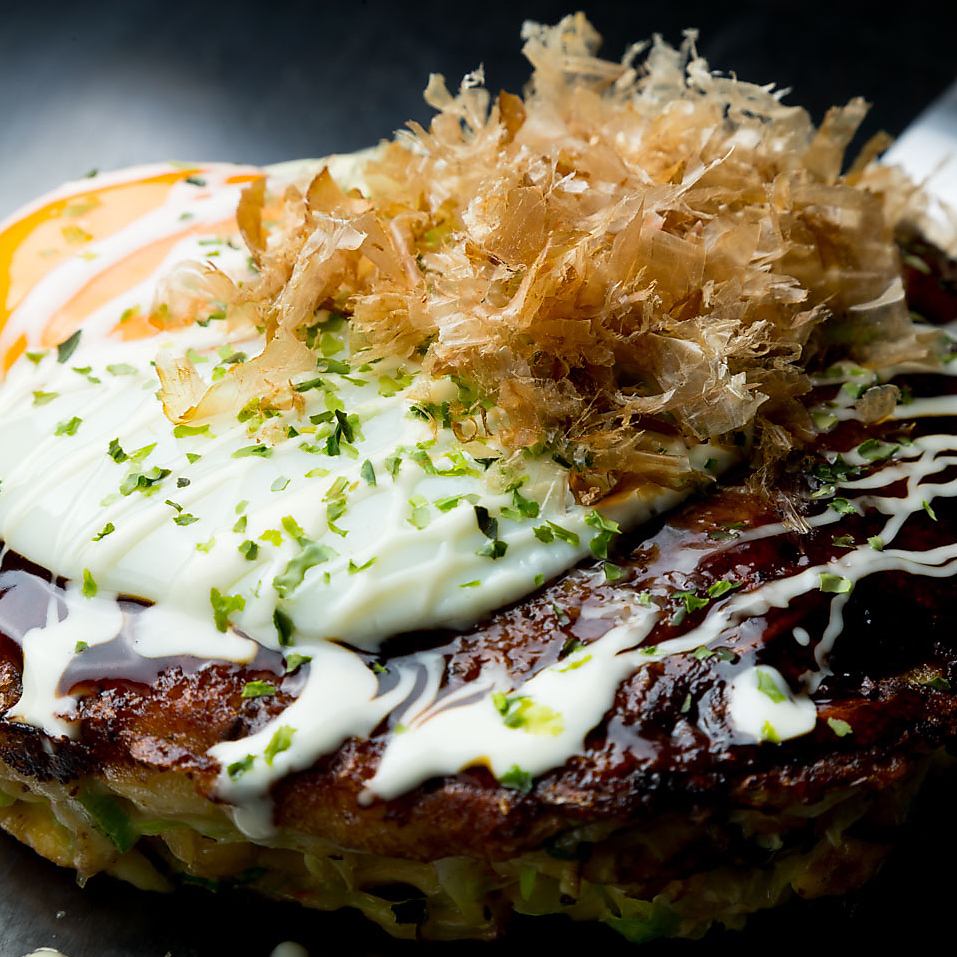A 2-minute walk from Nodahanshin Station, many TV appearances! Crisp! Enjoy fluffy okonomiyaki!