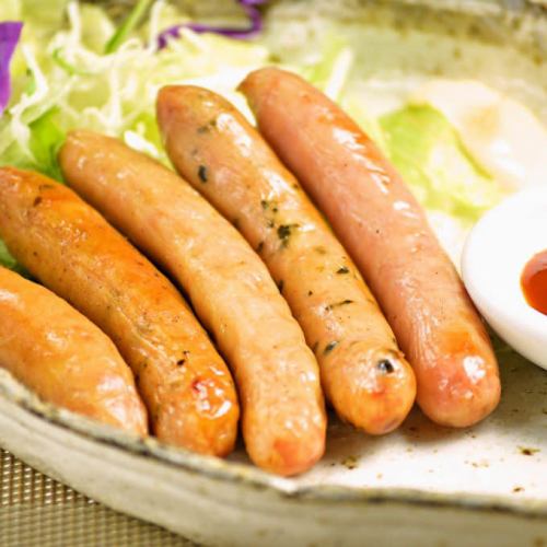 粗挽きソーセージ4本
