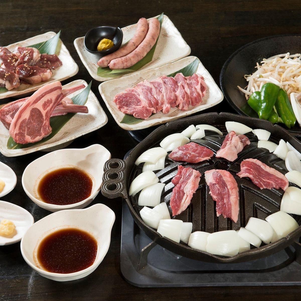 <2 minutes walk from Shinjuku-sanchome Station> Fresh lamb specialty store! Charcoal grill "Genghis Khan"