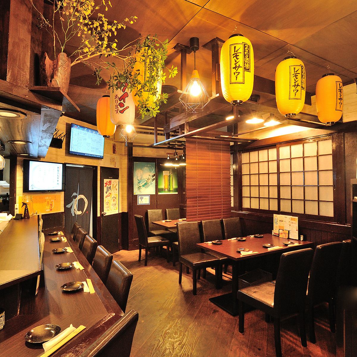 落ち着いて美味しい料理と豊富なお酒をお楽しみください♪