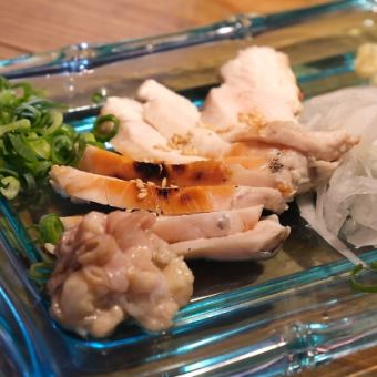 Free range chicken breast sashimi