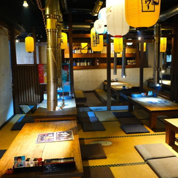団体様でのご利用もお任せください！大衆感あふれるにぎやかな店内は広々ゆったりと寛げるお座敷をご用意しております！旬の味覚を味わいながら、ワイワイ楽しい時間をお過ごしいただけること間違いなし！ご予約お待ちしております♪