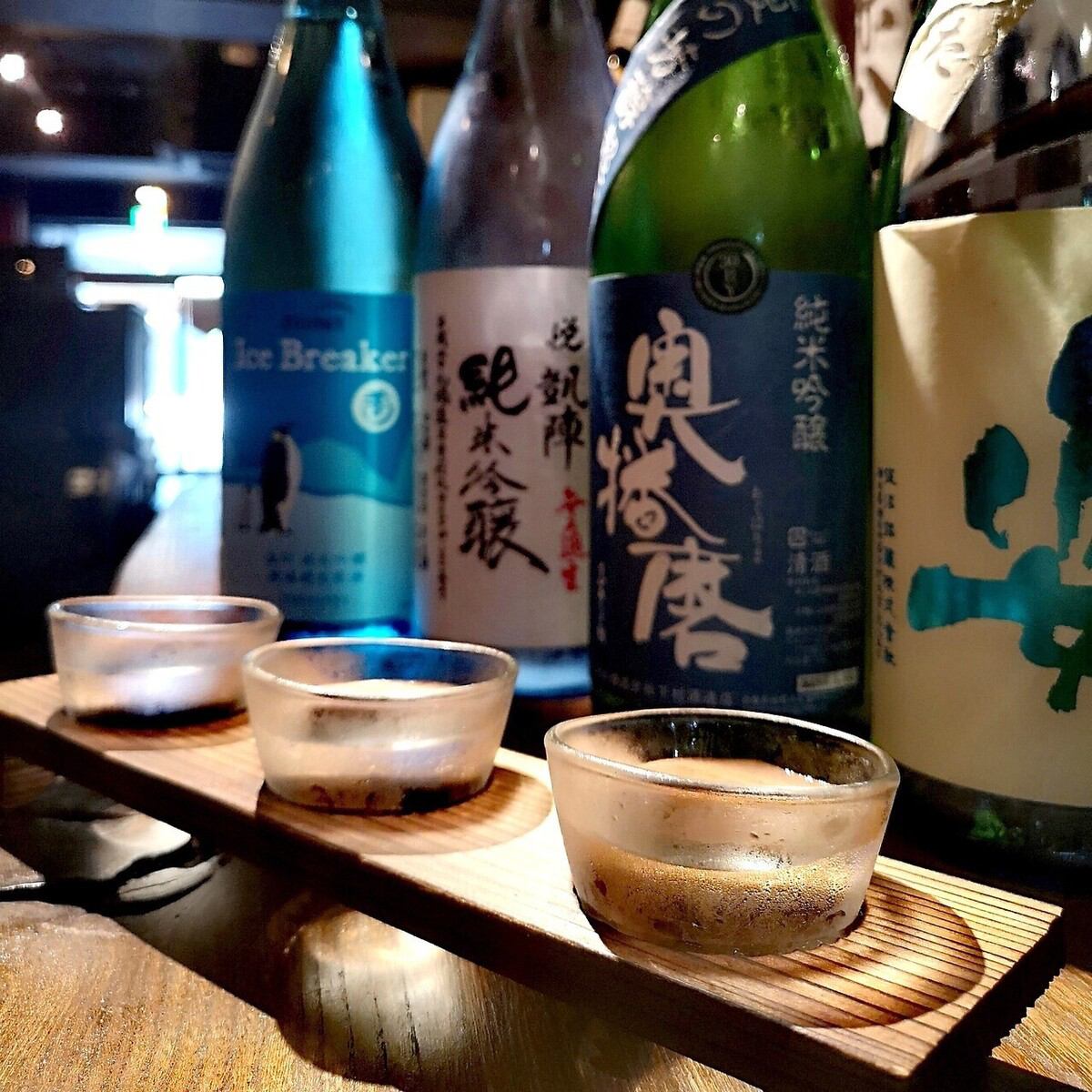 日本酒や焼酎等を豊富にご用意しております！各種お料理と◎