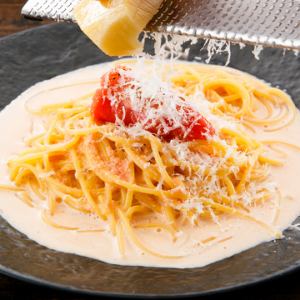 明太クリームパスタ