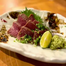 Wagyu beef heart sashimi