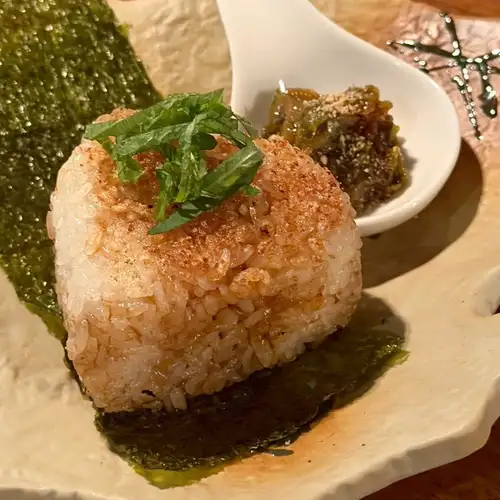 Grilled rice balls