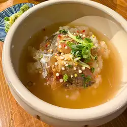 Seafood sesame rice porridge