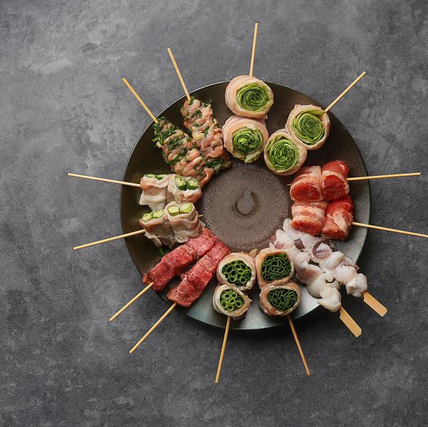 【女性に大人気◎】ヘルシーな野菜巻き串を始めとしたネオ炉端焼き◆美味しさ◎SNS映え◎