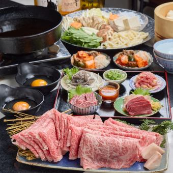 《期間限定》【8000円】《飲み放題付》すき焼き(牛220g)コース