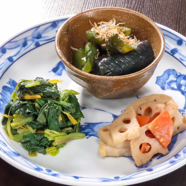 【京の日常を味わう】本日のおばんざい3種セット 600円税込