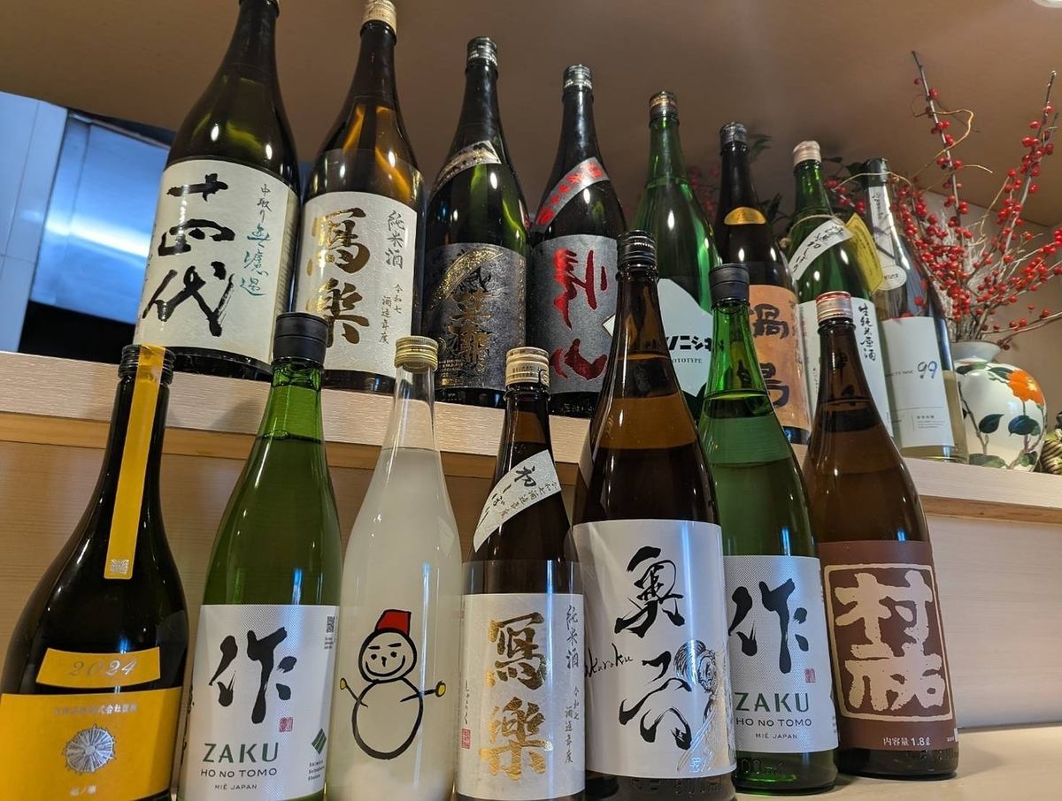お料理に合う日本酒や焼酎を多数ご用意しております♪