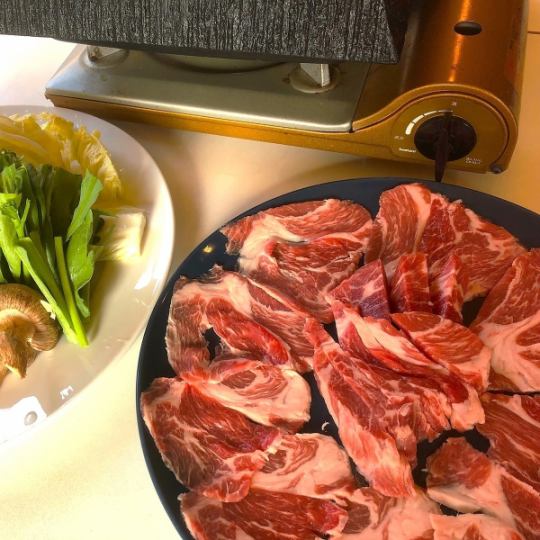 【1日2組限定】ラム肉のしゃぶしゃぶ鍋コース4950円(税込)