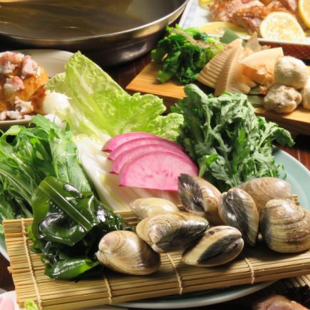 From Kuwana City [Clam Hotpot Course] 2.5 hours, 7 dishes, 4,500 yen