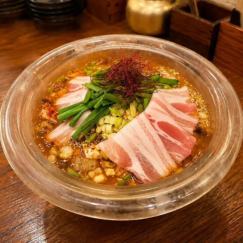 牛骨白湯スンドゥブ肉モツ鍋(Mサイズ)