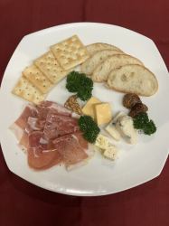 Assorted prosciutto and cheese