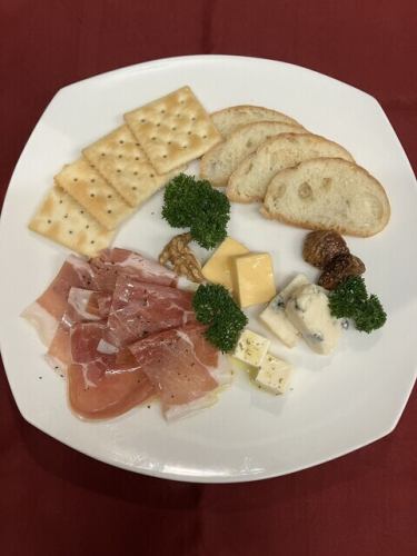 Assorted prosciutto and cheese