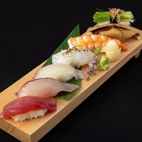 Specially crafted nigiri sushi that showcases the artisan's skill