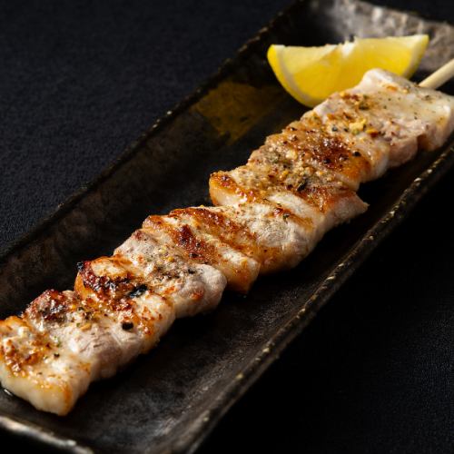 Large pork belly skewers