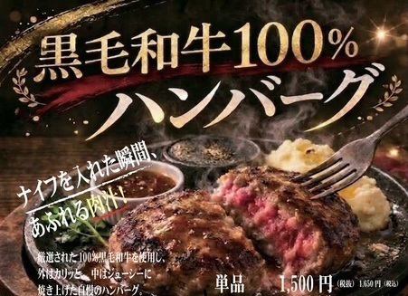 100% Japanese Black Wagyu Beef Hamburger (with rice)