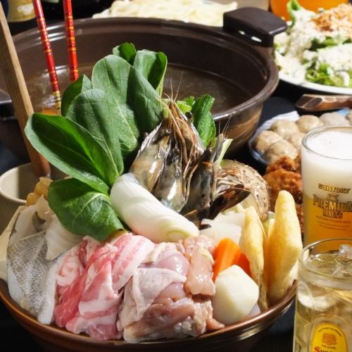 All-you-can-eat and drink chanko-nabe