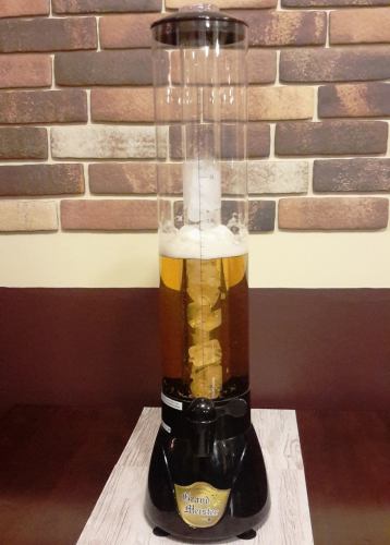 [Beer Tower 2L] Filipino style beer tower! Let's enjoy together! 2,000 yen (tax included) for 2L