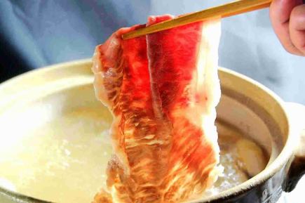Botan [Luxurious choice of hotpot course] Red beef shabu-shabu or red beef sukiyaki, 7 dishes, 110 minutes all-you-can-drink
