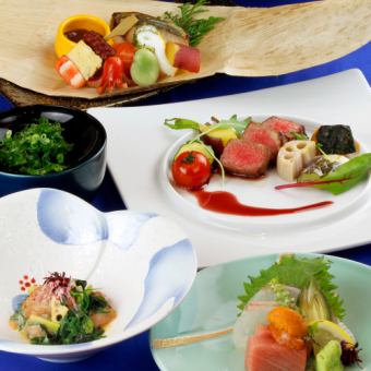 Deluxe Kaiseki Course with Horse Sashimi (8 dishes) [Premium Sashimi Platter, Horse Sashimi, Red Beef] + 110 minutes of all-you-can-drink ⇒ 9,500 yen incl.