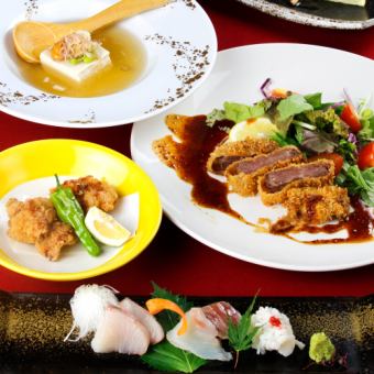 [Chef's Choice Kaiseki] 6 dishes + 110 minutes of all-you-can-drink ⇒ 6,500 yen * Food only can be ordered for 4,400 yen