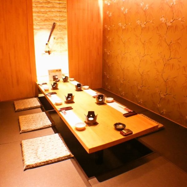 【各種宴会/掘りごたつ個室】思わず息をのむような大人の雰囲気の店内。様々な表情を持つ掘りごたつ個室を完備し、何度来ても飽きのこない空間。