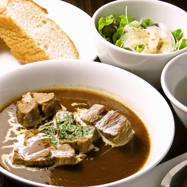 炭焼牛タン孝の定番メニュー！タンシチューセット!!