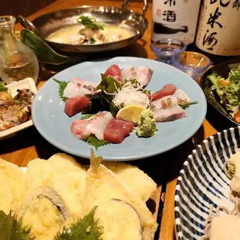 8月・9月【3,500円かめ福コース】自慢の刺身と料理(全7品)※料理のみ