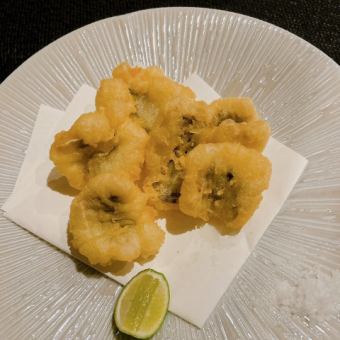 ハモと水ナスのフリット