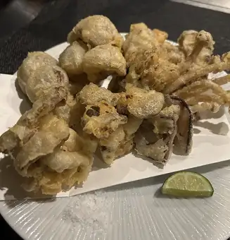 Assorted mushroom fritters